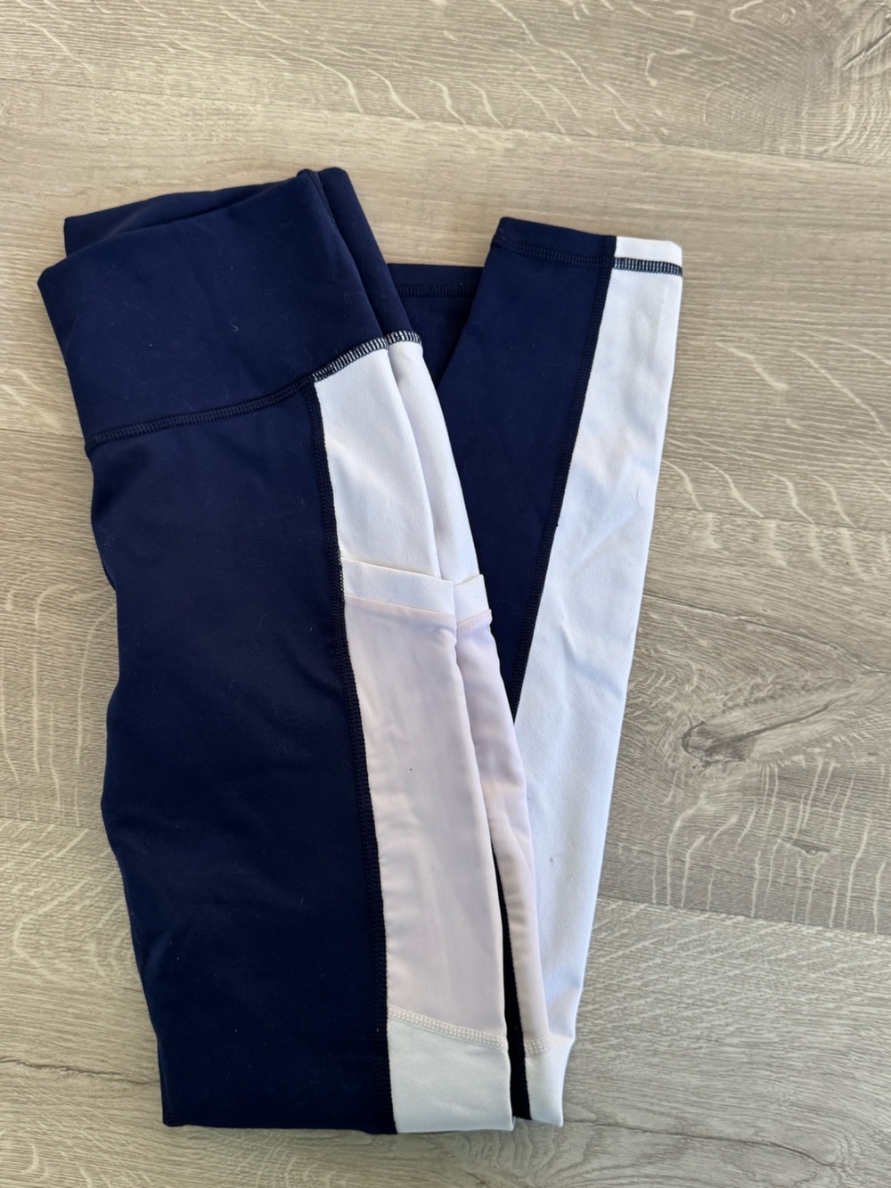 SET!! Navy and Light Gray Colorblock Leggings